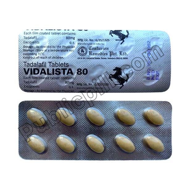 Vidalista 80 Mg (Tadalafil)