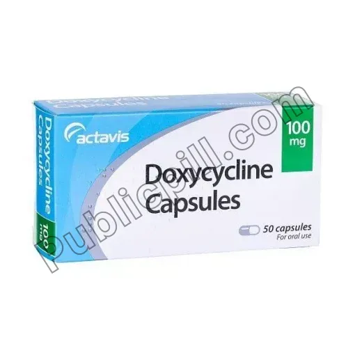 Doxycycline 100 mg 510x510 1 - Publicpill | #1 Trusted, Convenient, and affordable pharmacy, Doxycycline 100 Mg Capsule