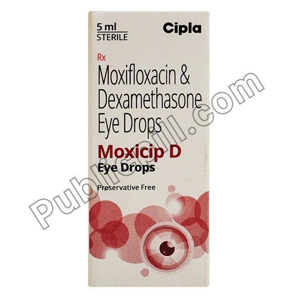 Buy Moxicip D Eye Drop (Moxifloxacin + Dexamethasone)