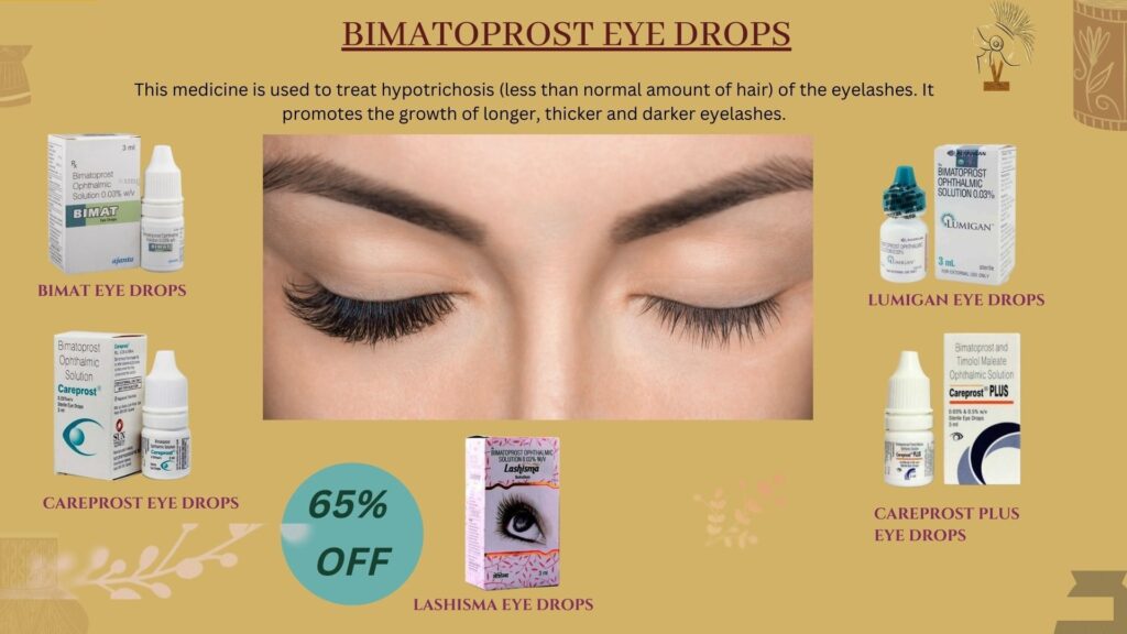 Bimatoprost eye drops for longer and thicker eyelashes
