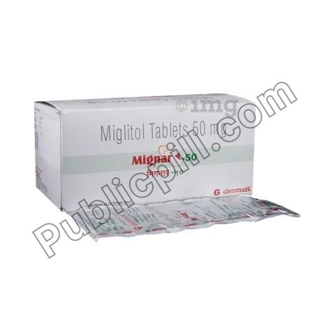 Mignar 50 mg Tablet (Miglitol)