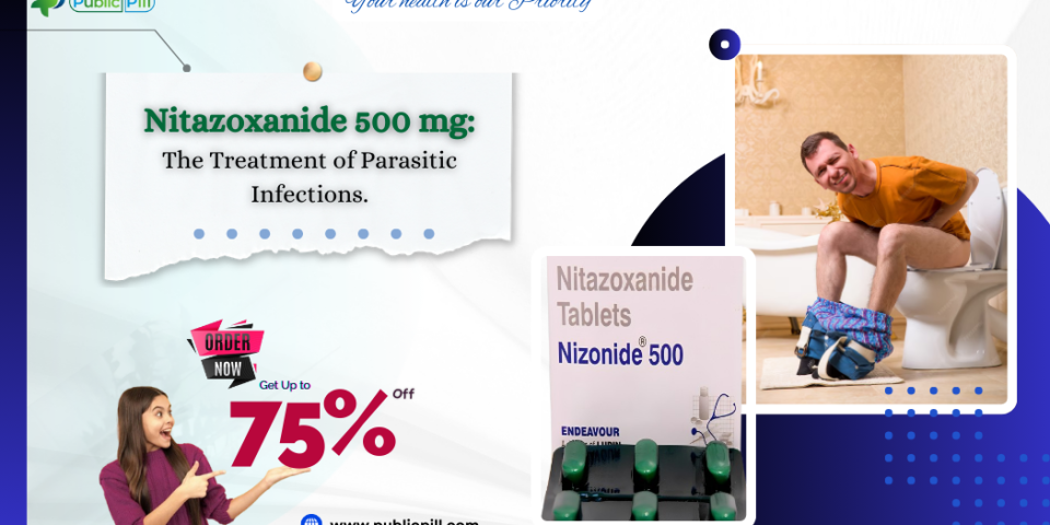 Nitazoxanide 500 mg - Publicpill | #1 Trusted, Convenient, and affordable pharmacy, Nitazoxanide 500 mg