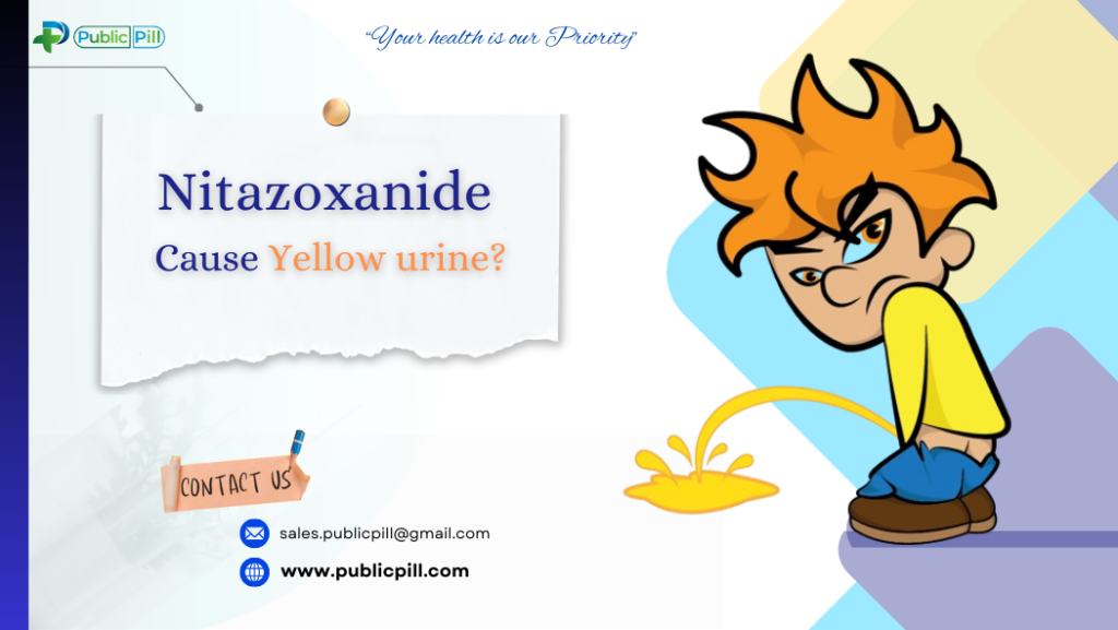 Nitazoxanide Cause yellow urine?