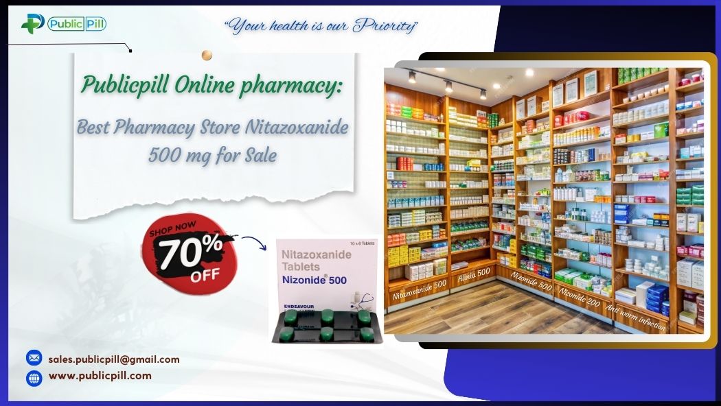 Nitazoxanide 500 mg for Sale - Publicpill | #1 Trusted, Convenient, and affordable pharmacy, Nitazoxanide 500 mg for Sale