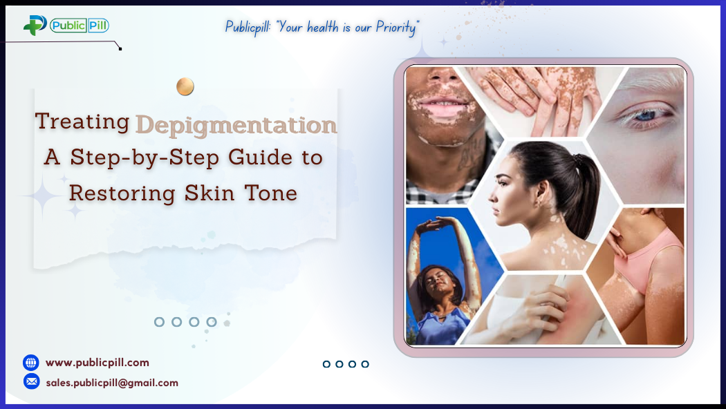 Treating Depigmentation A Step by Step Guide to Restoring Skin Tone - Publicpill | #1 Trusted, Convenient, and affordable pharmacy, Treating Depigmentation A Step-by-Step Guide to Restoring Skin Tone