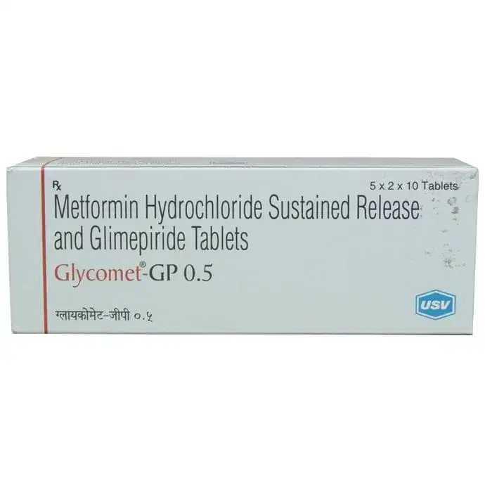 Glycomet-GP 0.5 Tablet (Metformin/Glimepiride)