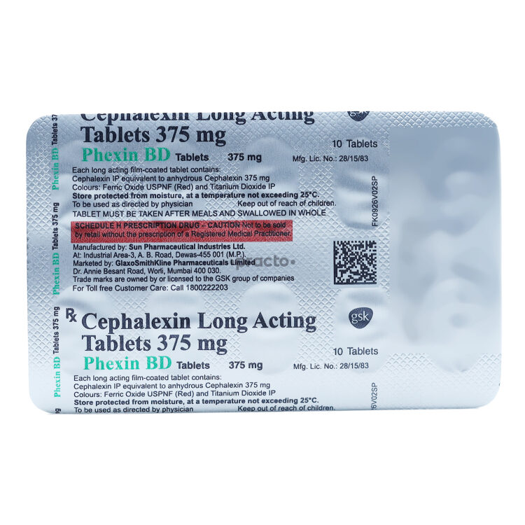 Phexin BD 375 Mg (Cefalexin) Phexin BD 375 Mg (Cefalexin)