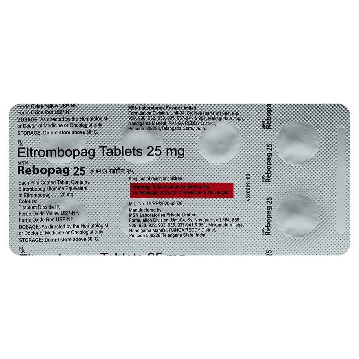 Rebopag 25 Mg Eltrombopag Rebopag 25 Mg (Eltrombopag)