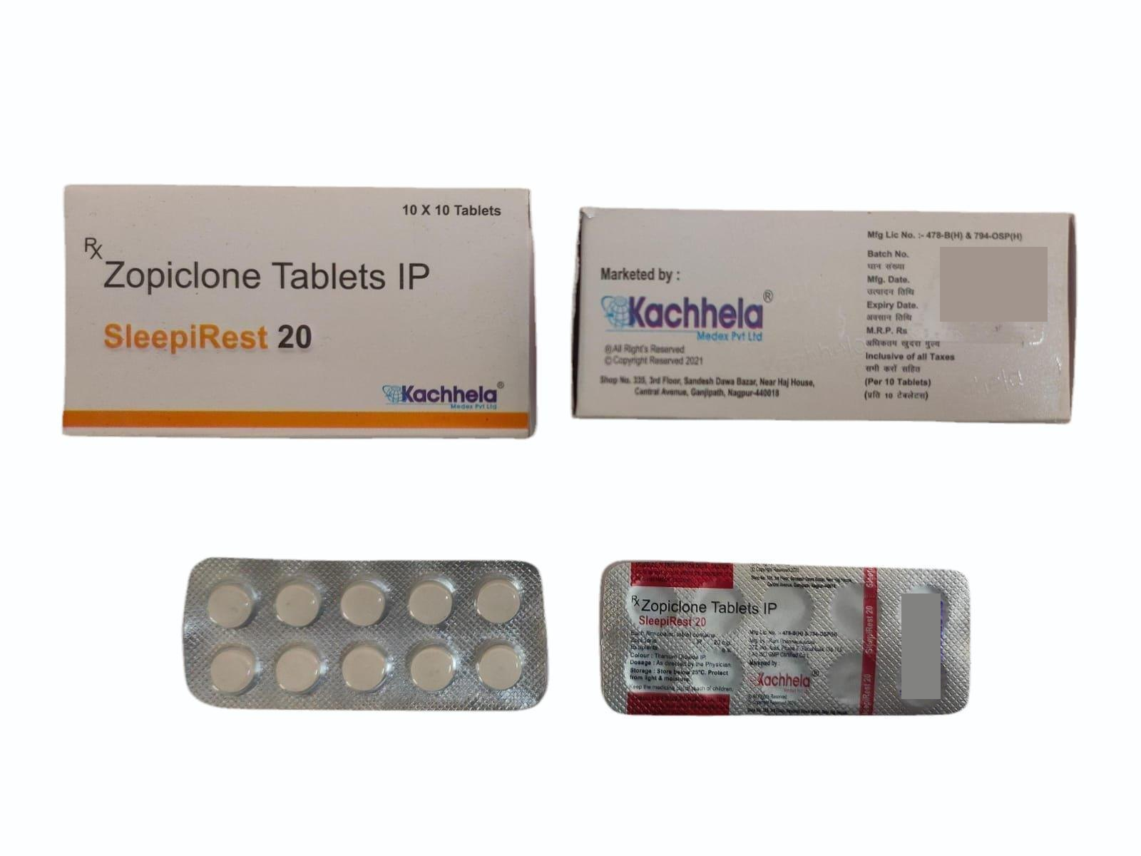 SleepiRest 20 mg (Zopiclone)
