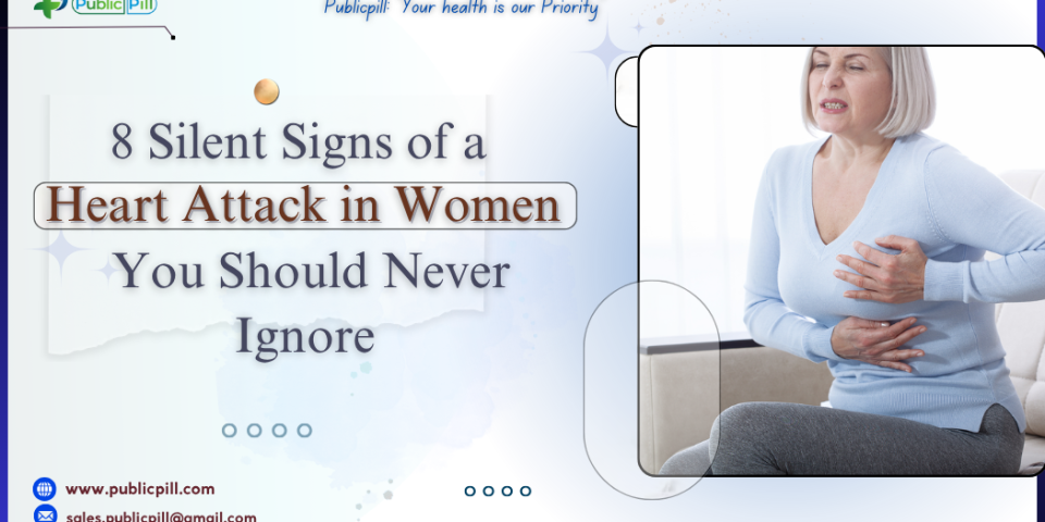 8 Silent Signs of a Heart Attack in Women You Should Never Ignore - Publicpill | #1 Trusted, Convenient, and affordable pharmacy, 8 Silent Signs of a Heart Attack in Women You Should Never Ignore