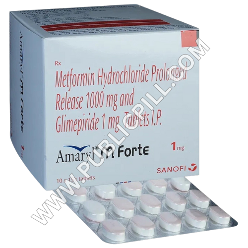 Amaryl M Forte 1 mg (GlimepirideMetformin)