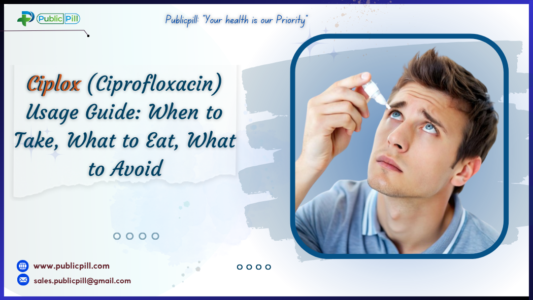 Ciplox (Ciprofloxacin) Usage Guide When to Take, What to Eat, What to Avoid