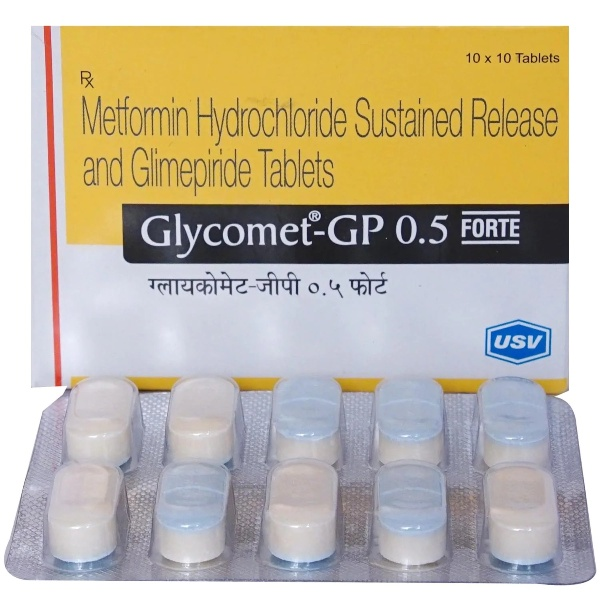 Glycomet-GP 0.5 Forte (Metformin/Glimepiride)