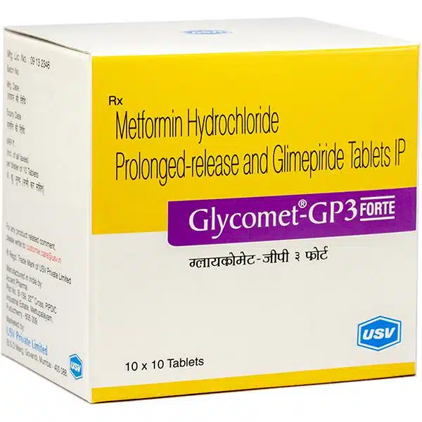 Glycomet-GP 3 Forte (Metformin/Glimepiride)