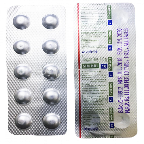 Sim HDL 10 mg (Simvastatin) Sim HDL 10 mg (Simvastatin)