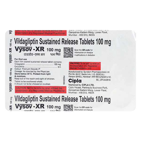 Vysov XR 100 mg (Vildagliptin)