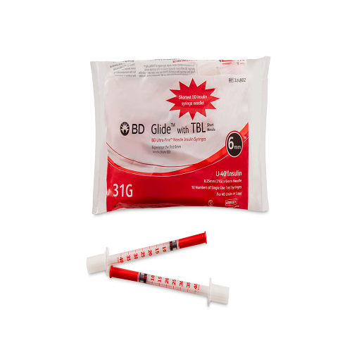 BD Insulin Syringes U40 31G 6mm BD Insulin Syringes U40 31G 6mm (Syringe)