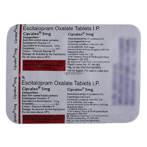 Cipralex 5 mg (Escitalopram Oxalate) Cipralex 5 mg (Escitalopram Oxalate)