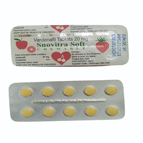 Snovitra Soft 20 MG (Chewable) – Vardenafil Snovitra Soft 20 MG (Chewable) – Vardenafil
