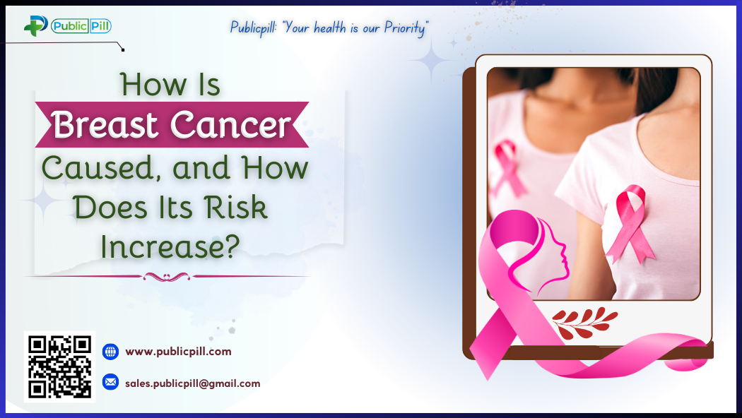 How Is Breast Cancer Caused And How Does Its Risk Increase - Publicpill | #1 Trusted, Convenient, and affordable pharmacy, How Is Breast Cancer Caused, And How Does Its Risk Increase