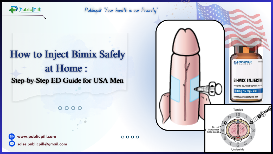 How to Inject Bimix Safely at Home Step by Step ED Guide for USA Men - Publicpill | #1 Trusted, Convenient, and affordable pharmacy, How to Inject Bimix Safely at Home Step-by-Step ED Guide for USA Men