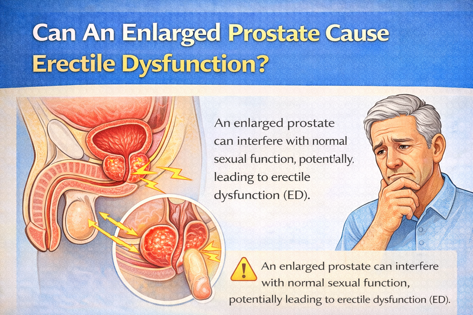 Enlarged Prostate Can Cause Erectile Dysfunction