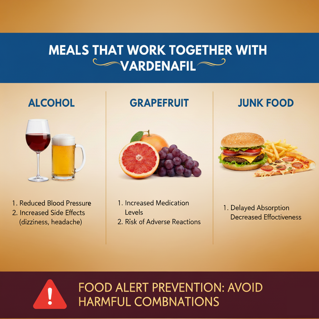 Meals That Work together With Vardenafil - Publicpill | #1 Trusted, Convenient, and affordable pharmacy, Meals That Work together With Vardenafil