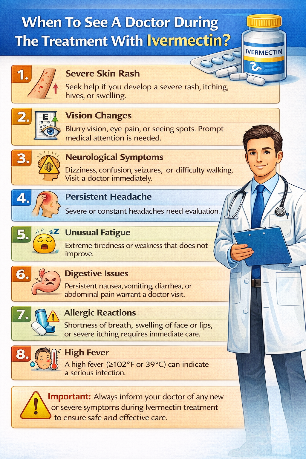 When To See A Doctor During The Treatment With Ivermectin - Publicpill | #1 Trusted, Convenient, and affordable pharmacy,