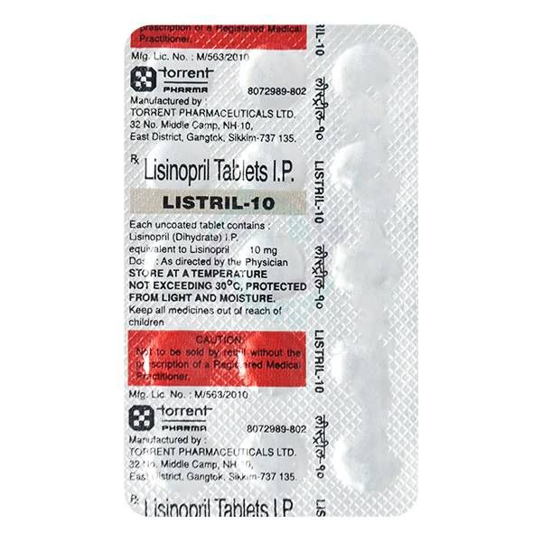 listril 10 mg - Lisinopril 10