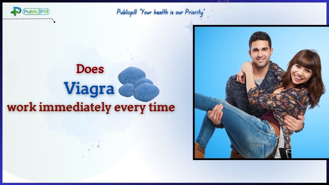 Infographic explaining if VIAGRA works immediately every time for ED