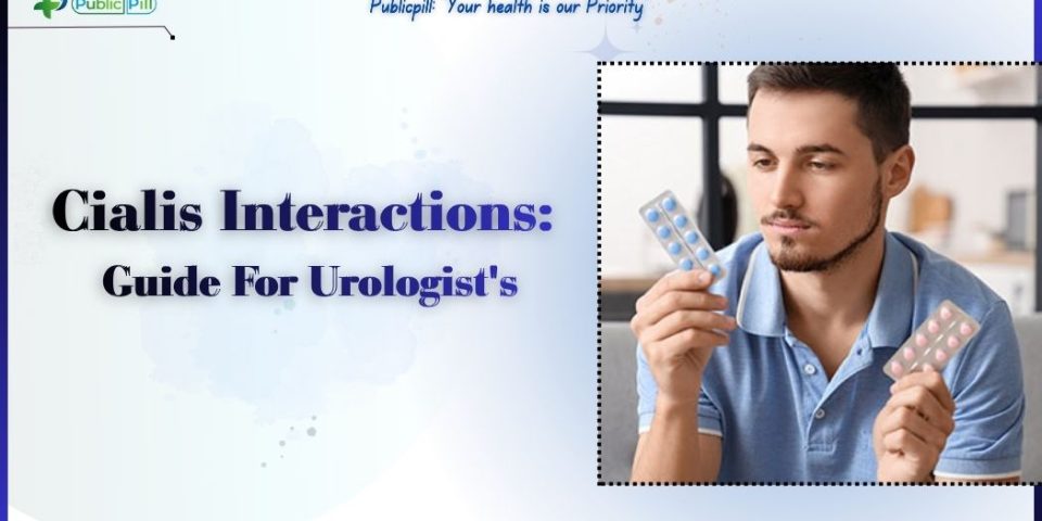 cialis interactions clinical guide urologist - Publicpill | #1 Trusted, Convenient, and affordable pharmacy, A urologist consulting with a patient about Cialis interactions and cardiovascular safety protocols before prescribing Tadalafil.