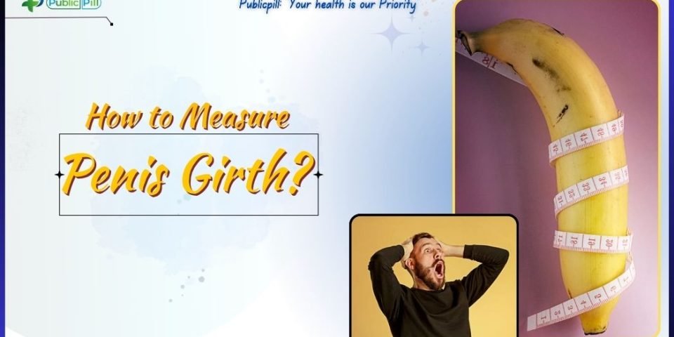 Man measuring penis girth with a measuring tape to choose the right condom size for better sexual wellness and comfort.