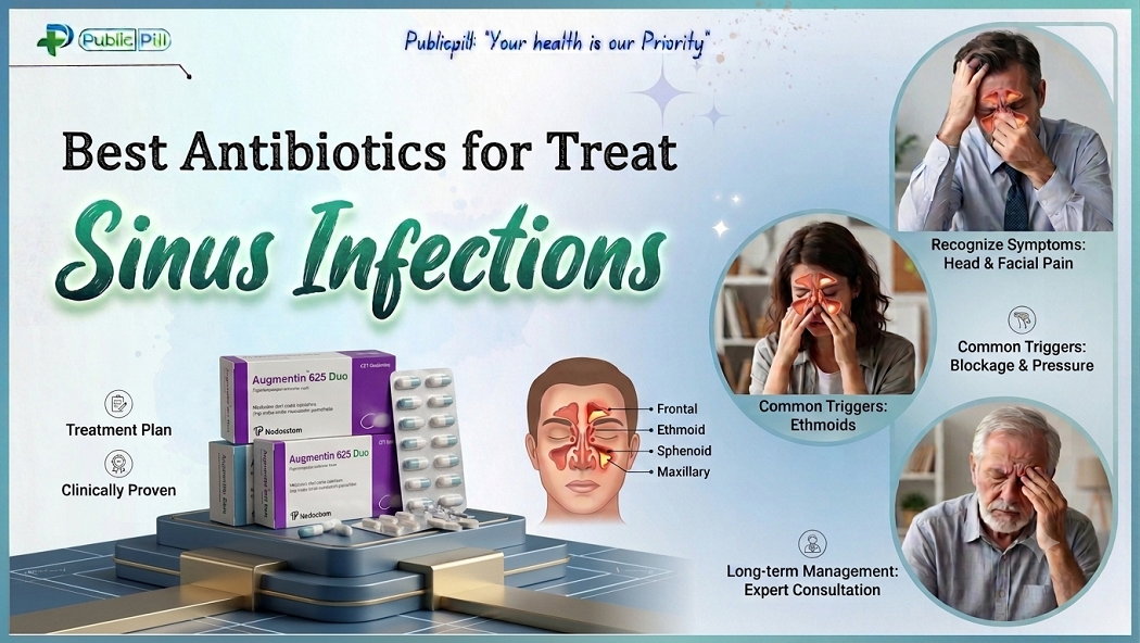 What Antibiotics Treat Sinus Infections Best 3 - Publicpill | #1 Trusted, Convenient, and affordable pharmacy, Sinus Infections
