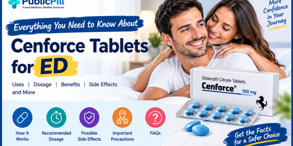 Everything You Need to Know About Cenforce Tablets for ED - Publicpill | #1 Trusted, Convenient, and affordable pharmacy, Everything You Need to Know About Cenforce Tablets for ED